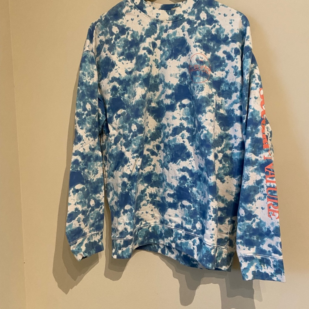Levi's Blue and White Tie-Dye Sweatshirt